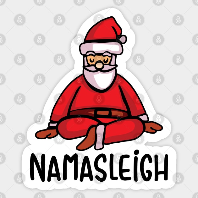 Namasleigh Yoga Funny Christmas Sweater Sticker by KsuAnn